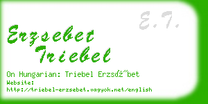 erzsebet triebel business card